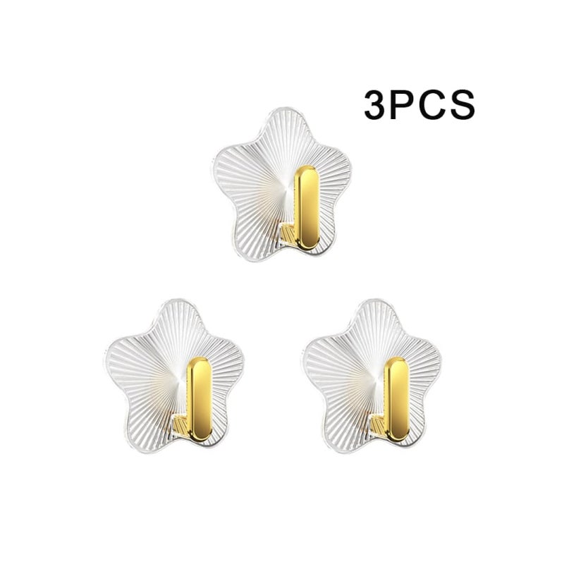 3 szt. wytrzymałe samoprzylepne haki ścienne, montaż bez wiercenia