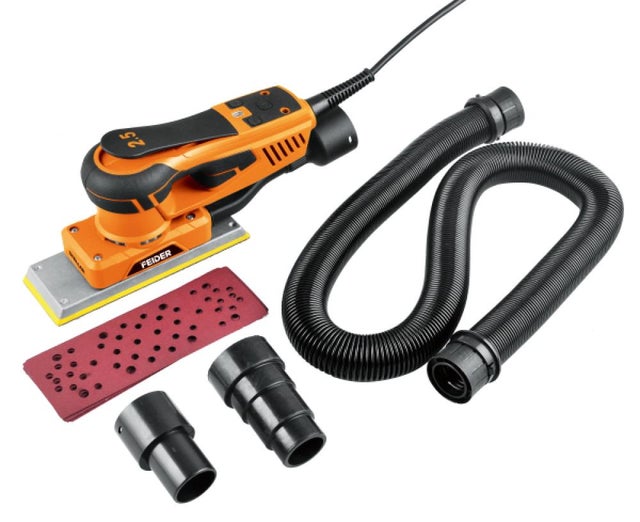 Ponceuse Vibrante 350 W avec Moteur Brushless et Adaptateur Aspirateur – FEIDER STELLAR4