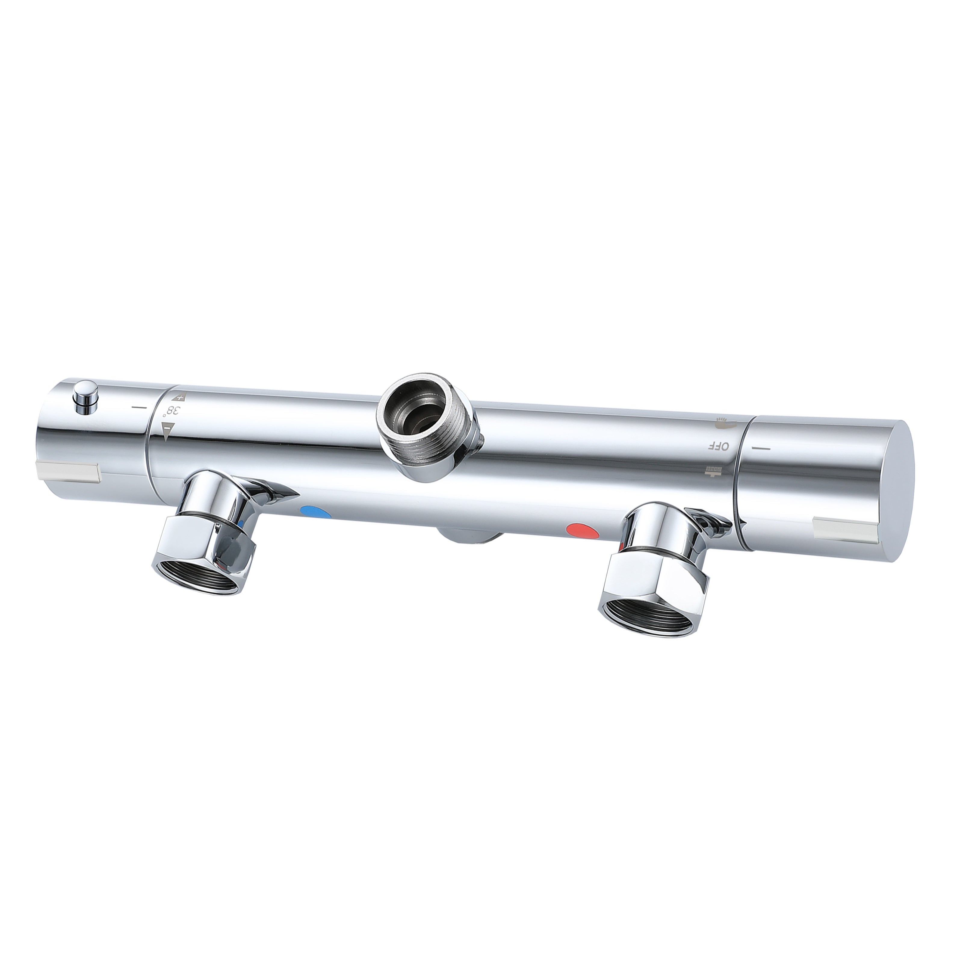 Colonne de douche thermostatique ,AICA kit carré chromé - 5