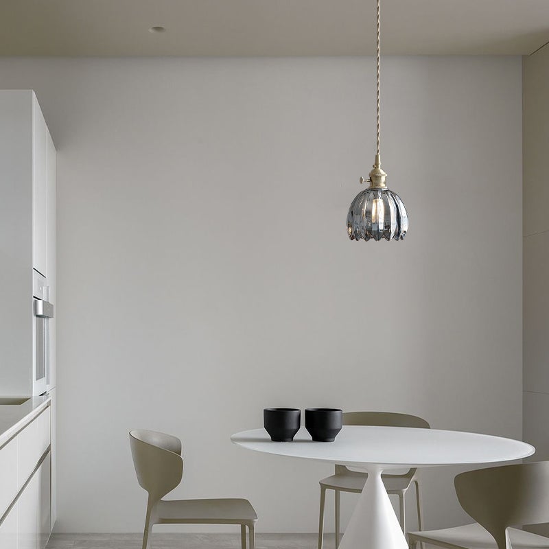 Lampada a Sospensione in Vetro Sferica, Lampadario da Cucina
