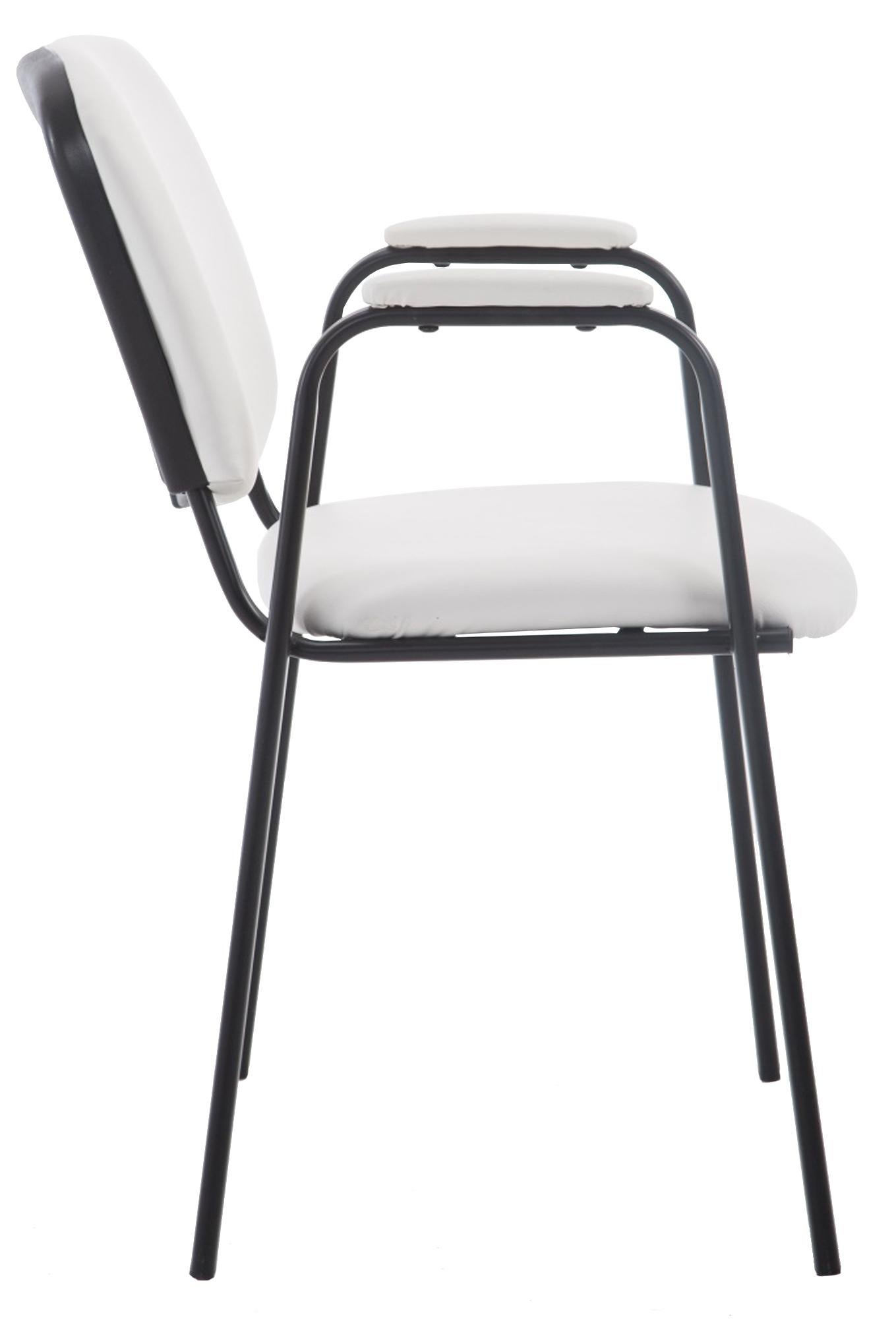 Cadeira para visitantes Ken Pro em pele sintética branco | Leroy Merlin