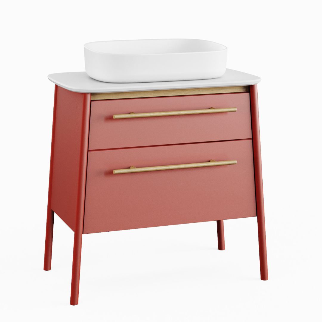 Szafka pod umywalkę nablatową DUKLA 80 cm terakota półmat