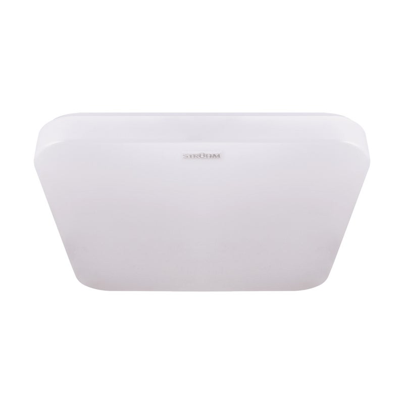 Plafon Urania kwadratowy biały LED 18W 4000K 1350lm wym: 6 x 28 cm IP44 tworzywo sztuczne Struhm