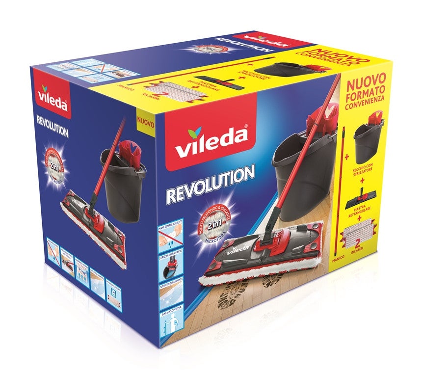 Vileda 158575 seau et système de lavage Réservoir unique Noir, Rouge, Blanc - 2