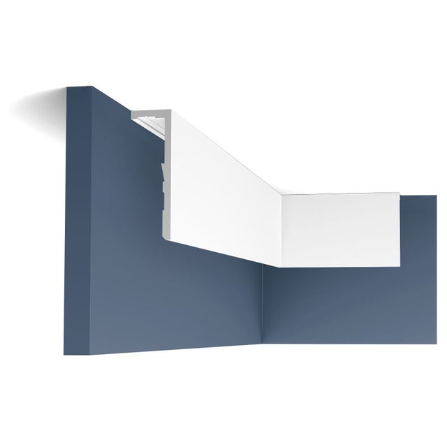 Cornisa Orac Decor CX217-2600 Moldura para techo Moldura para Iluminación indirec Cornisa para cortinas 2,6 m