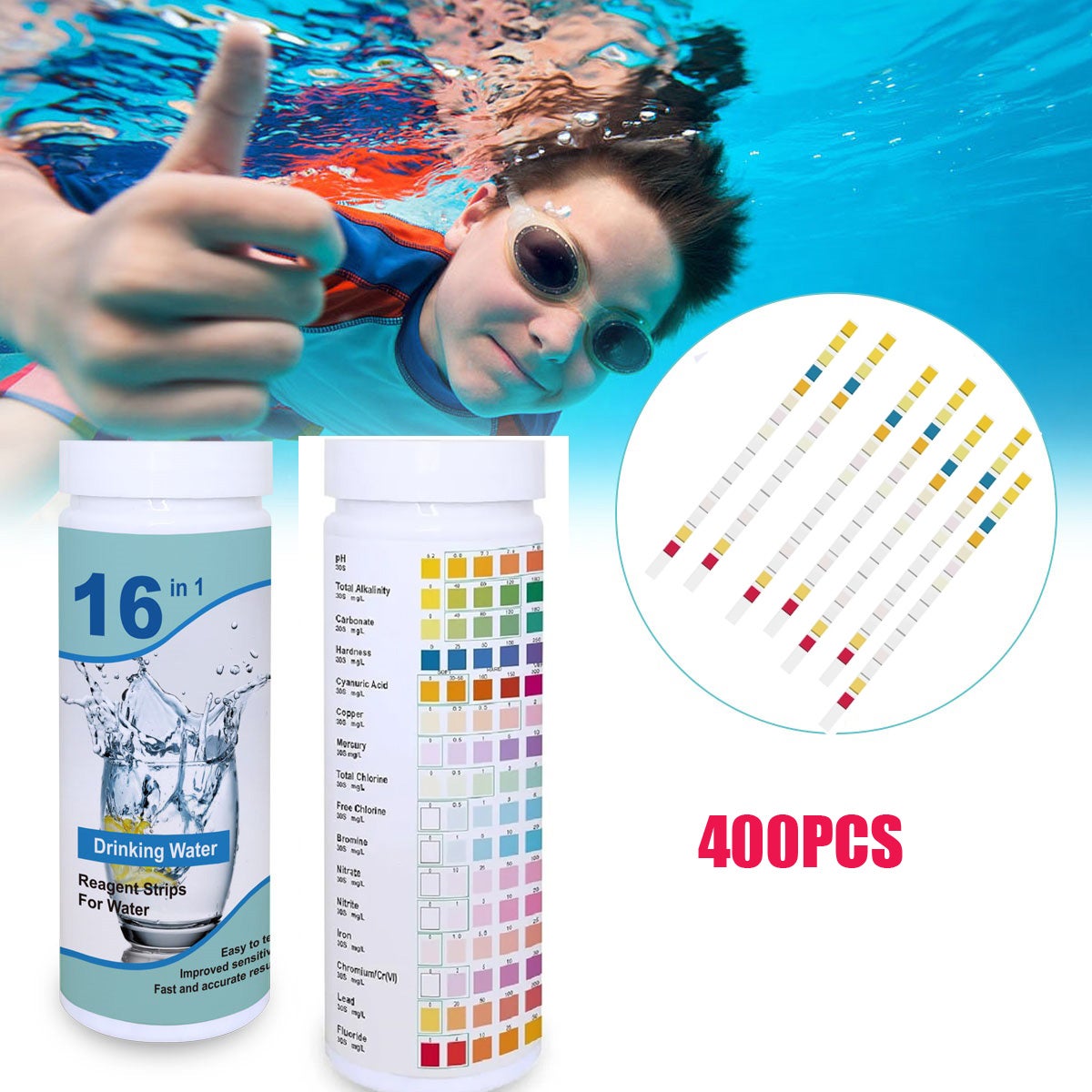 Haofy Kit Tester Per Piscina E Spa – Misura PH E Cloro, Portatile Con Reagenti