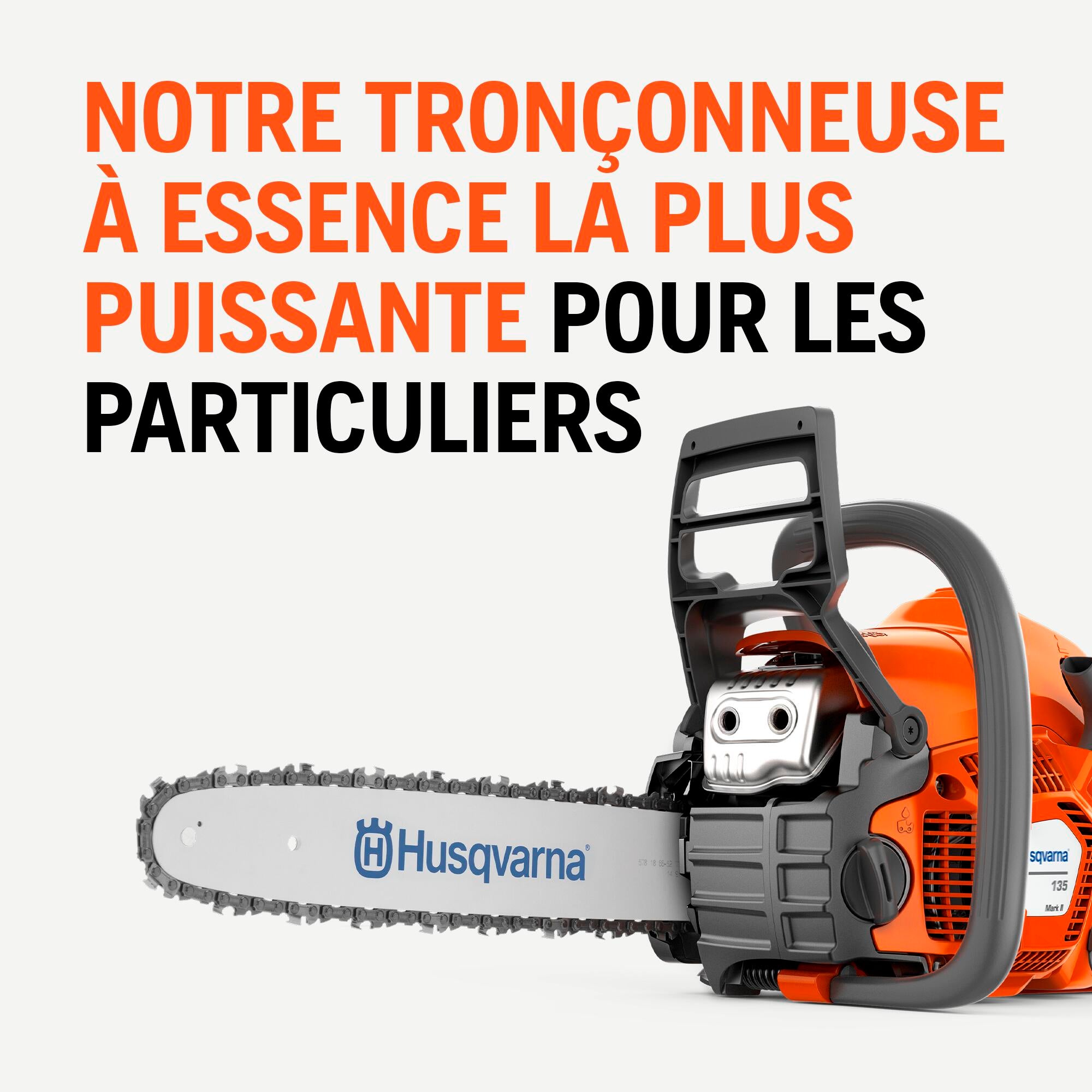 Husqvarna 135 Mark II Tronçonneuse 38 cc, guide 35 cm, jardin & bois de chauffage - 9