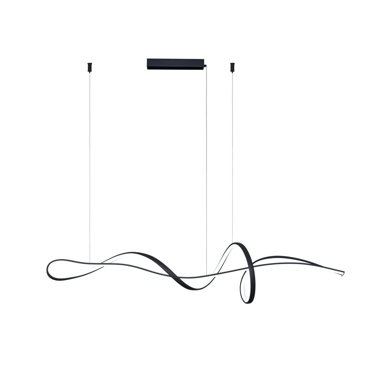 Lampa wisząca MILA LED 40W Odcienie bieli 3700lm czarna wym: 150 x 120 x 25 cm Italux