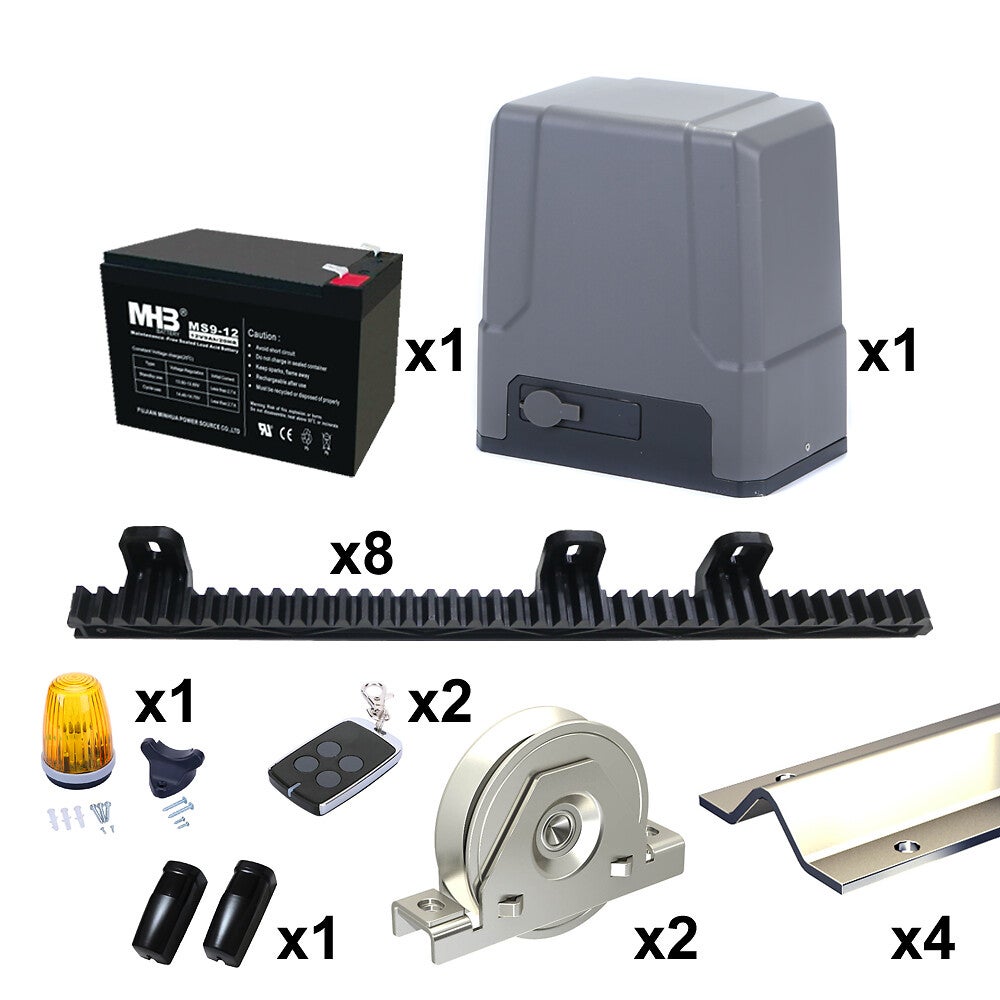 Kit de motorisation SLID'UP MC500 avec rails et galets pour portail coulissant 500 kg - 2