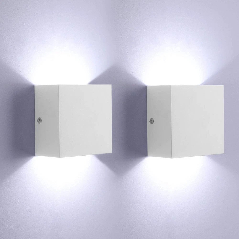 2pc Applique murale carrée d #39 intérieur moderne luminaire LED à 2pc Applique murale carrée d #39 intérieur moderne luminaire LED à