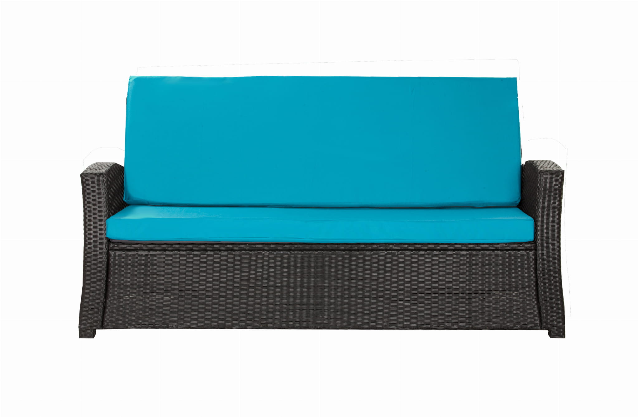 Cojines para sofá de exterior azules cojines para sofá cojines para banco de jardín de 2 plazas 120x60x50cm cojines para muebles de poliratán-slim