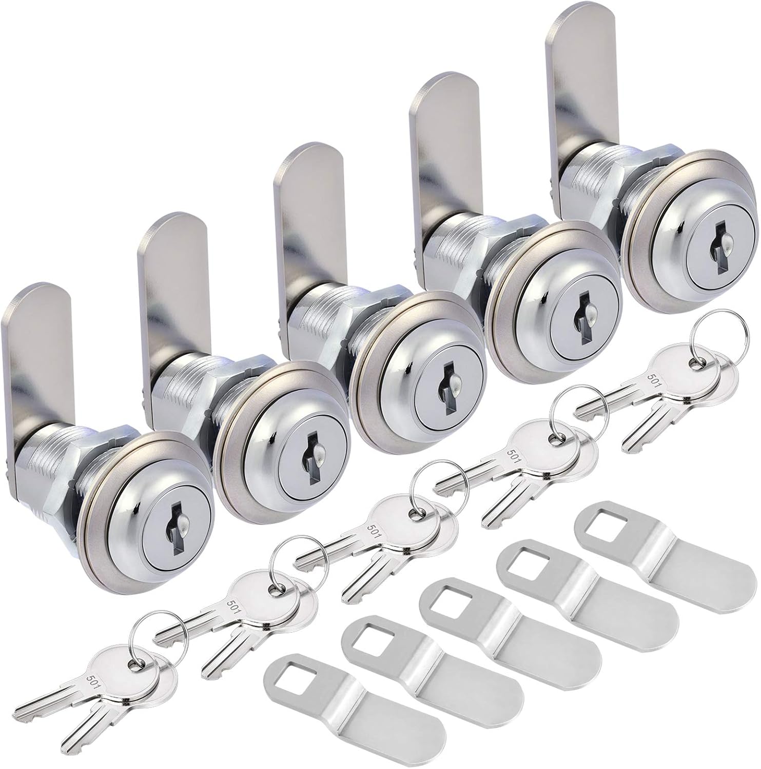 Lot De 4 Verrous De Placard, Serrure à Came, Serrure De Porte, Serrure De Boîte Aux