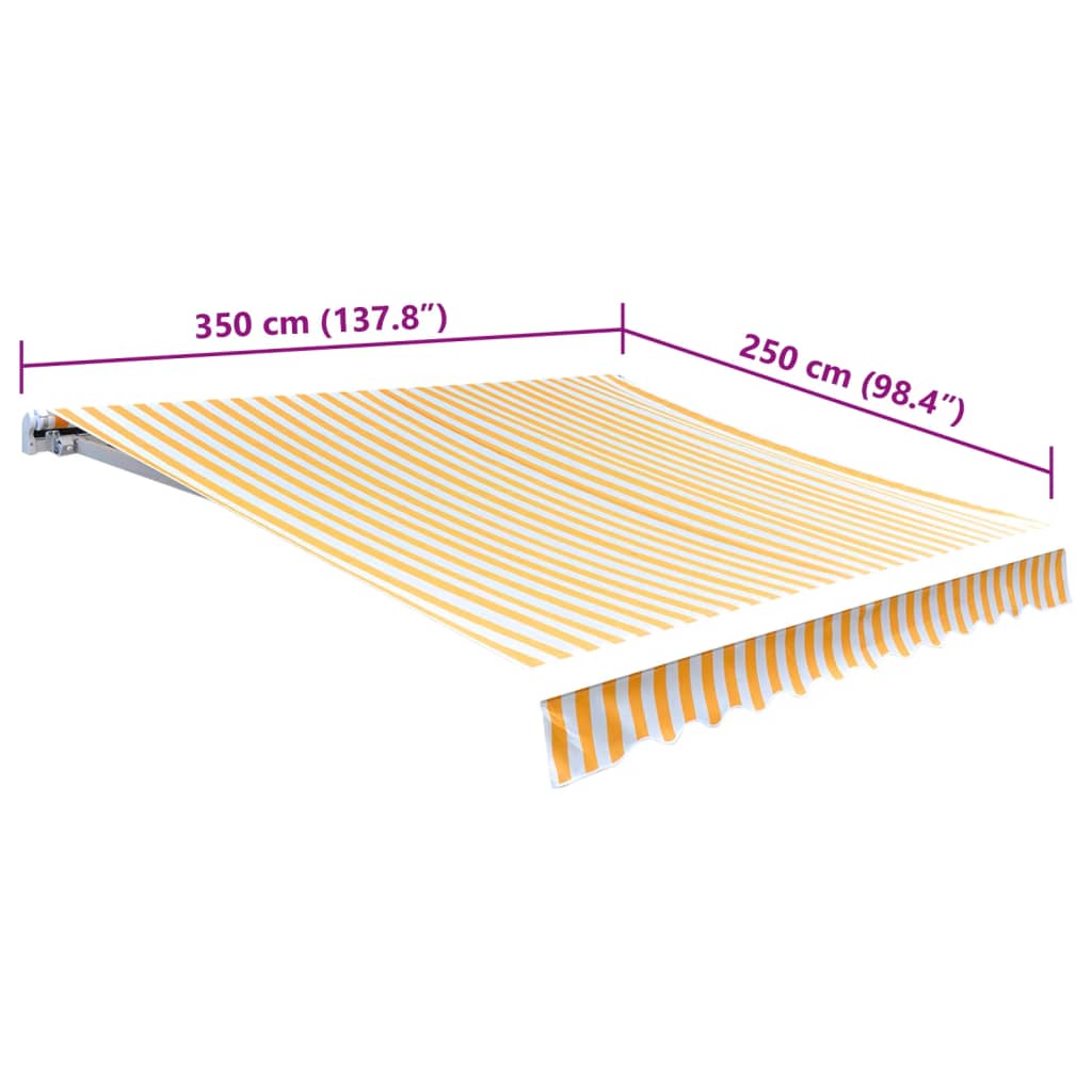 vidaXL Tessuto di Ricambio per Tenda da Sole Arancione e Bianco 350x250 cm Poliestere - 5
