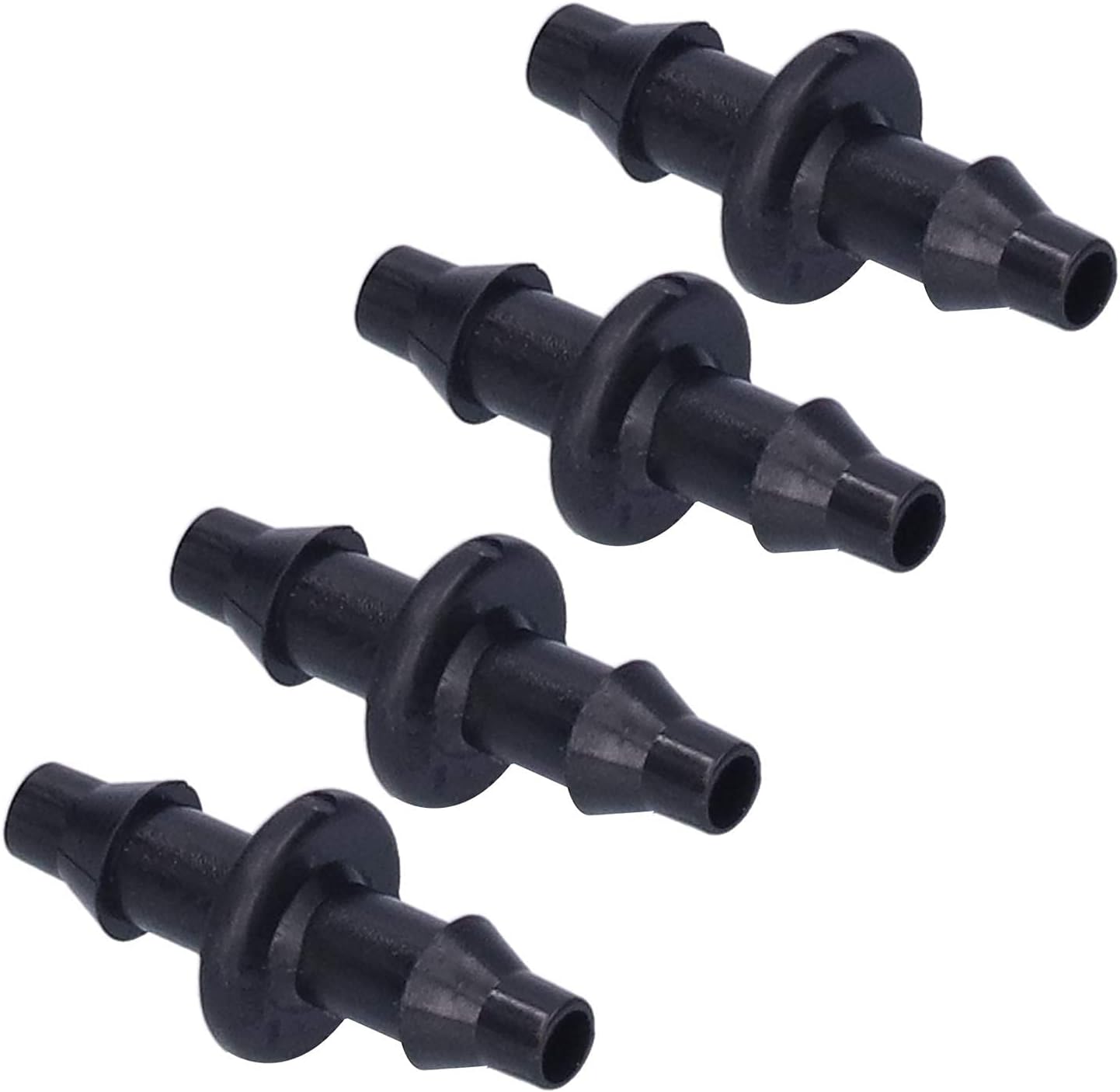 100 szt. 4/7 mm złącza kolczaste do węży do nawadniania kropelkowego, 2-drożne, 1/4'' do węży ogrodowych