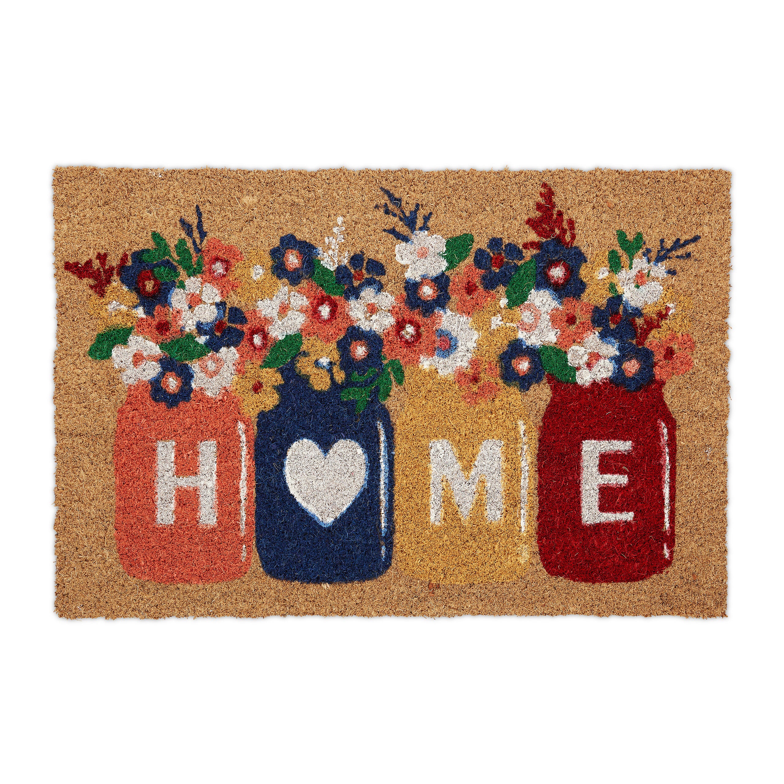Zerbino In Fibra Di Cocco Relaxdays 60x40 Cm Con Scritta Divertente 'Be Our Guest' - Antiscivolo Per Interni Ed Esterni