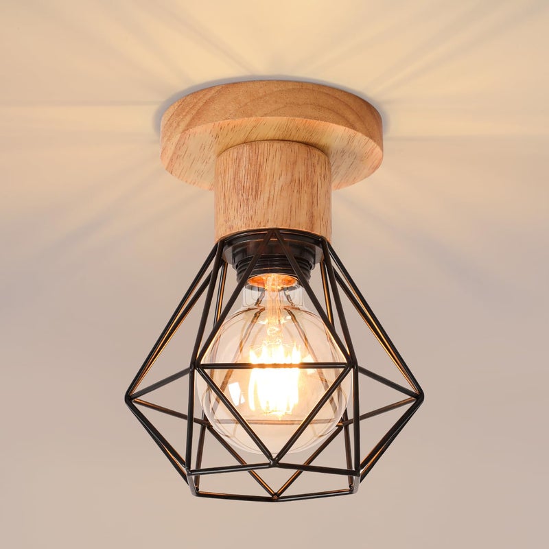 Lampa sufitowa industrialna żyrandol lampa wisząca stylu vintage metalowa sufitowa kształcie retro klatki oświetlenie sufitowe salonu kuchni sypialni