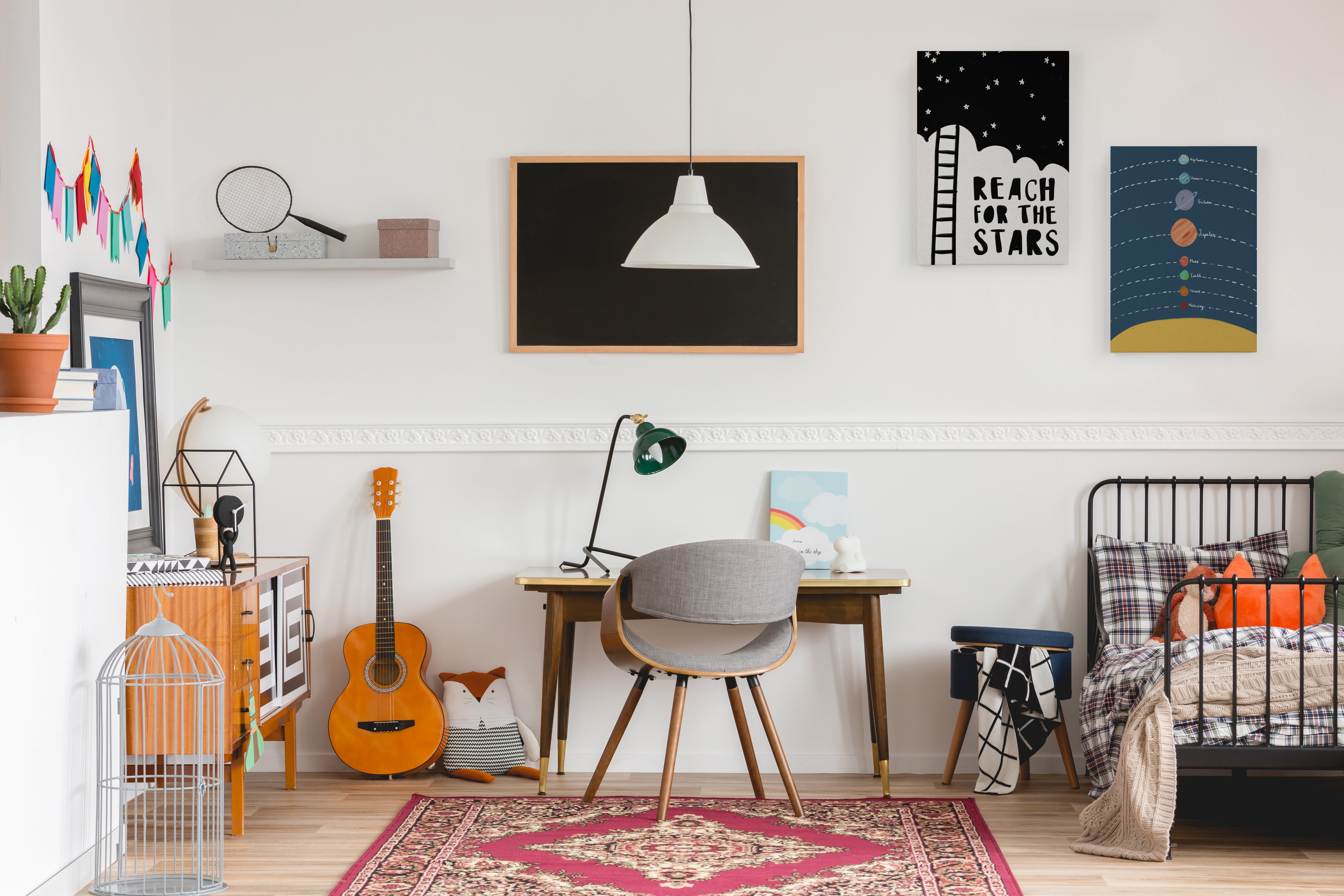 Peinture sur toile 60x40 Imprimé univers bleu - 2