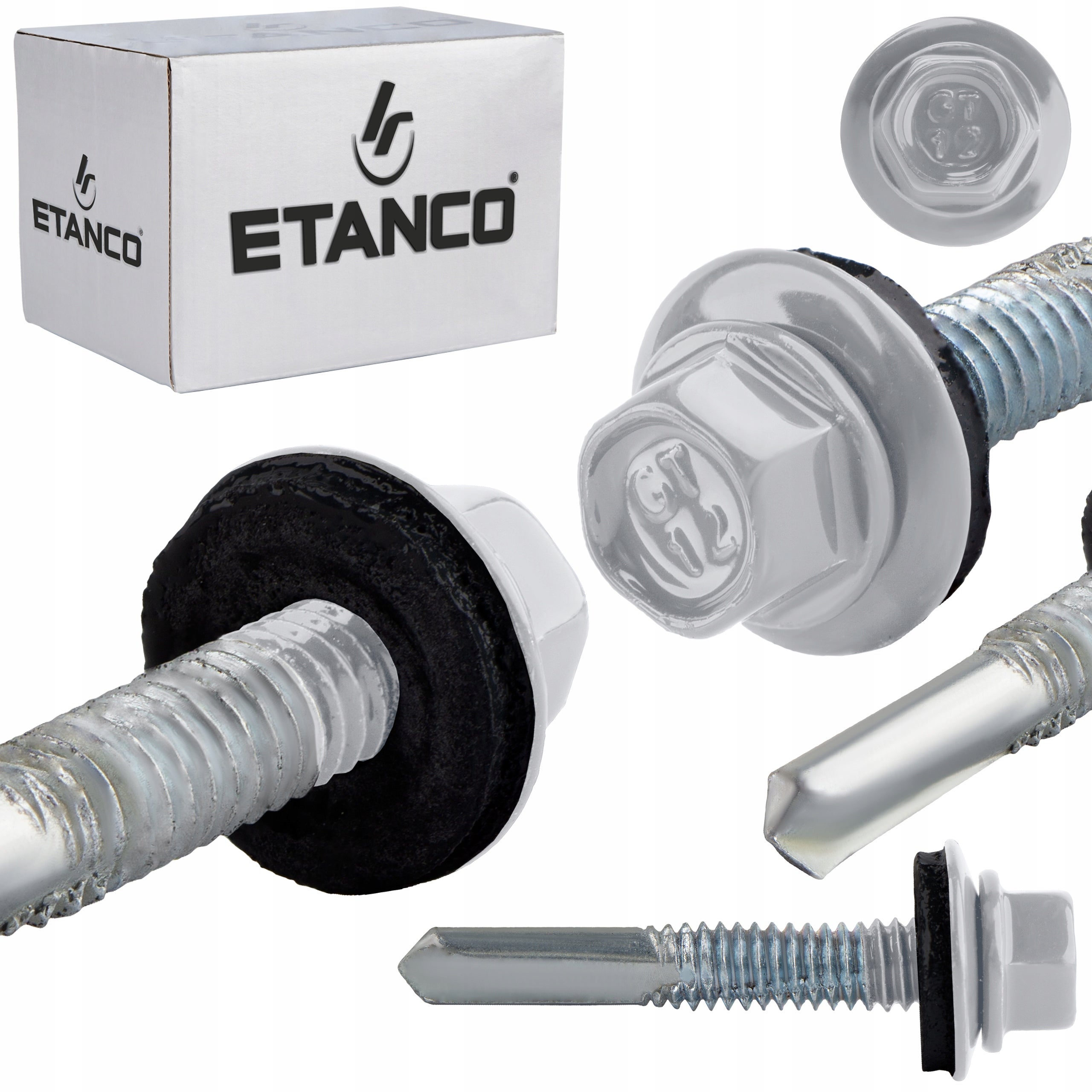 Wkręty samowiercące do metalu Etanco GT12 Z14 5,5x35 mm RAL 9006 250szt