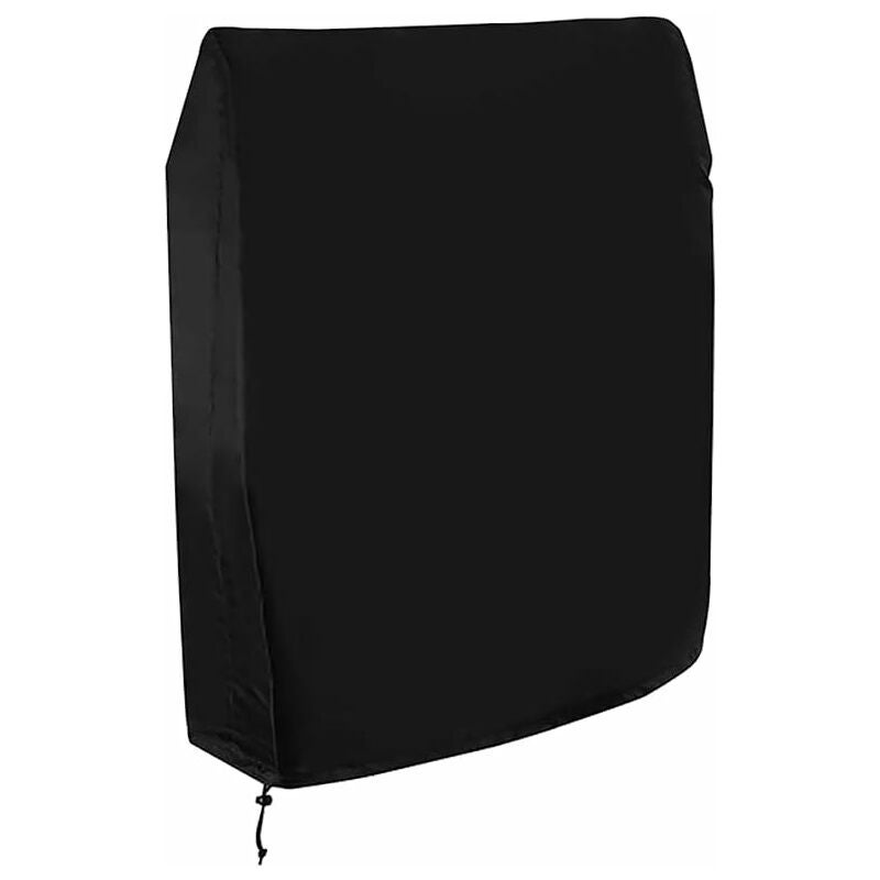 Pokrowiec ochronny na składany leżak ogrodowy, pyłoszczelny pokrowiec na leżak ogrodowy, szer. 82×wys. 93 cm (czarny)