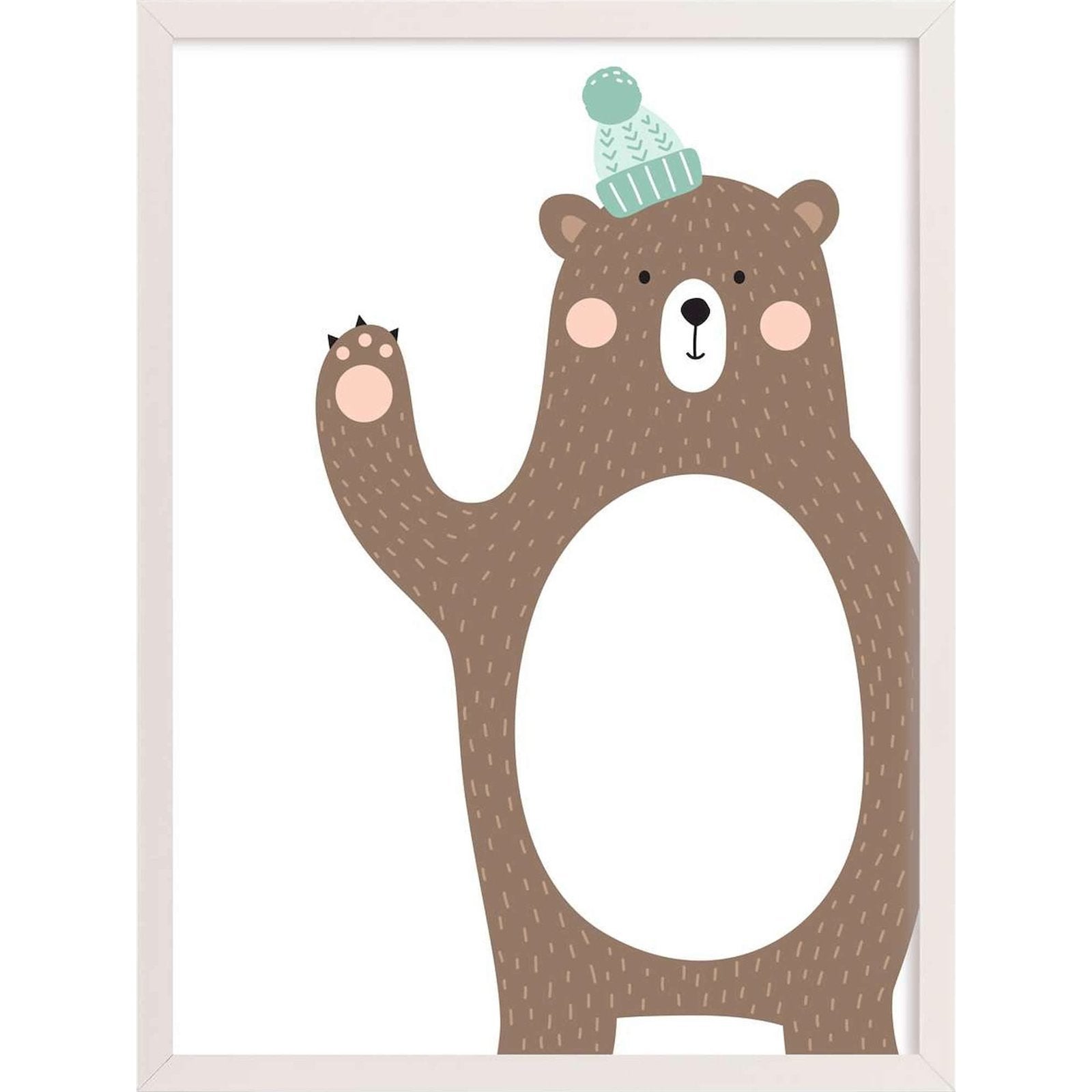 Cadre Tableau Blanc En Bois 35x45 Cm - Fixation Murale Ou Pose - Moderne