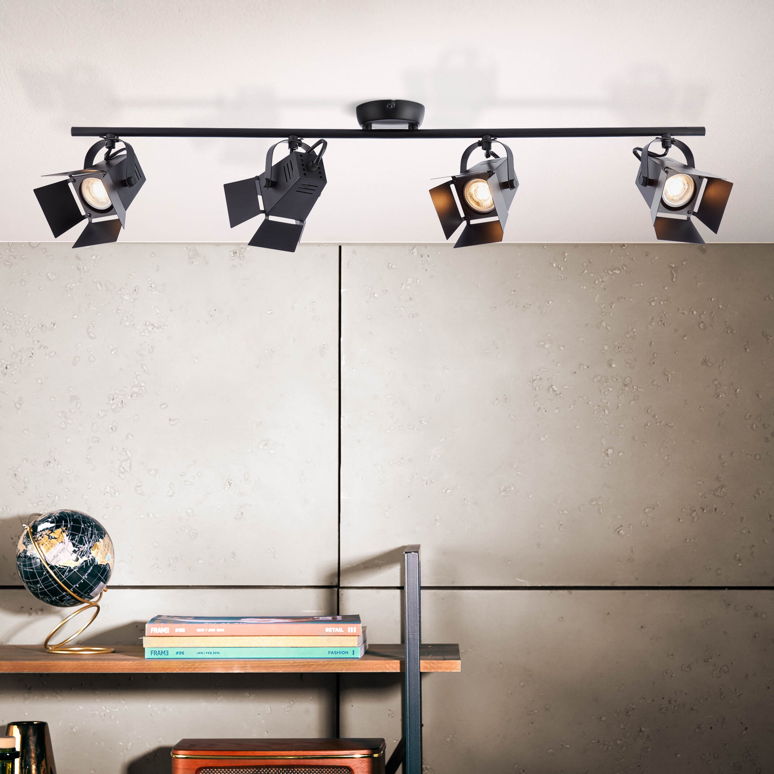BRILLIANT spot matrix lampa 2-fl. czarna stal | 2x D45, E14, 40W, odpowiednia do lamp wiszących nie dołączonych | Obrotowe głowice - 6