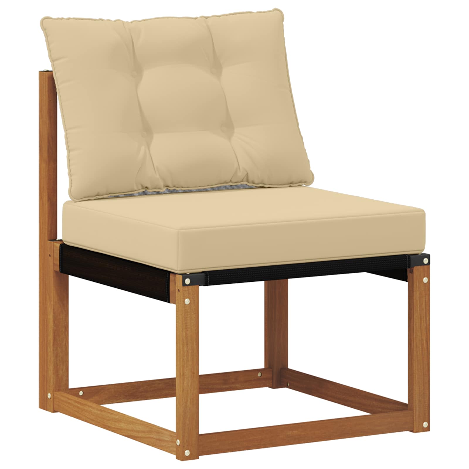 Ensemble de canapés d'extérieur, 9 pièces, naturel et beige, pour la terrasse - 3