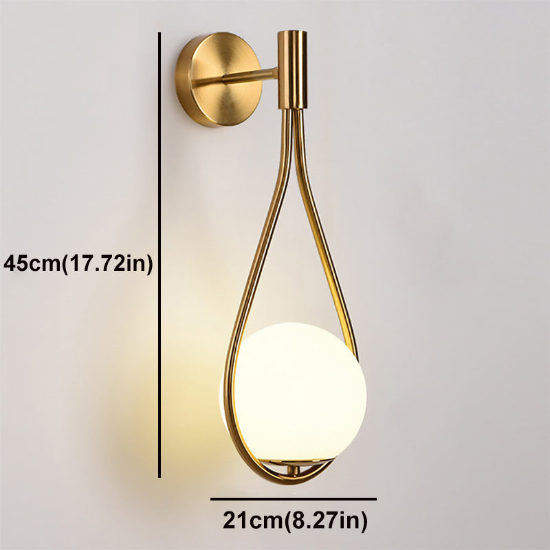 GOECO Applique Murale LED Moderne Industriels Luminaire Mural Ajustable Lampe Murale Verre Boule Ronde Abat-Jour E27 Lampe De Mur Métal Salon Couloir - 5