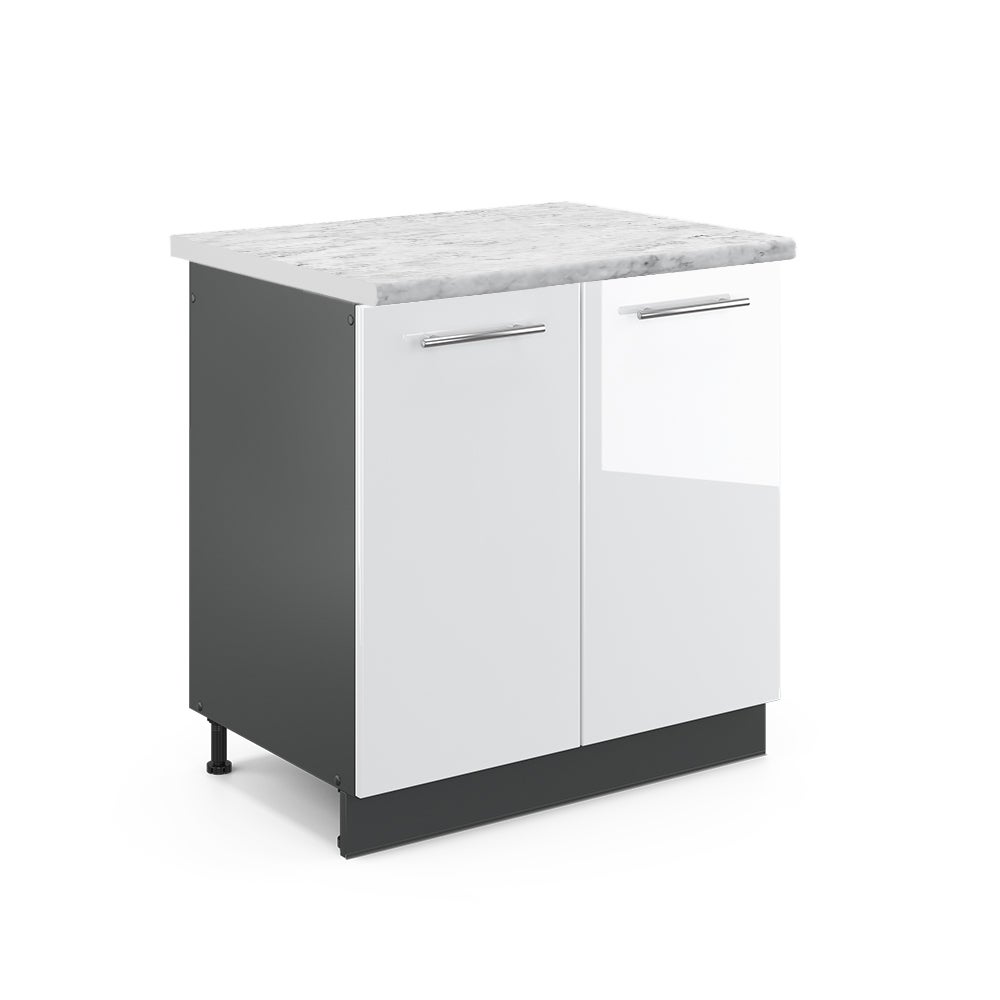 Vicco Szafka pod zlew Fame-Line, Biały wysoki połysk, 80 cm , BP Marmur