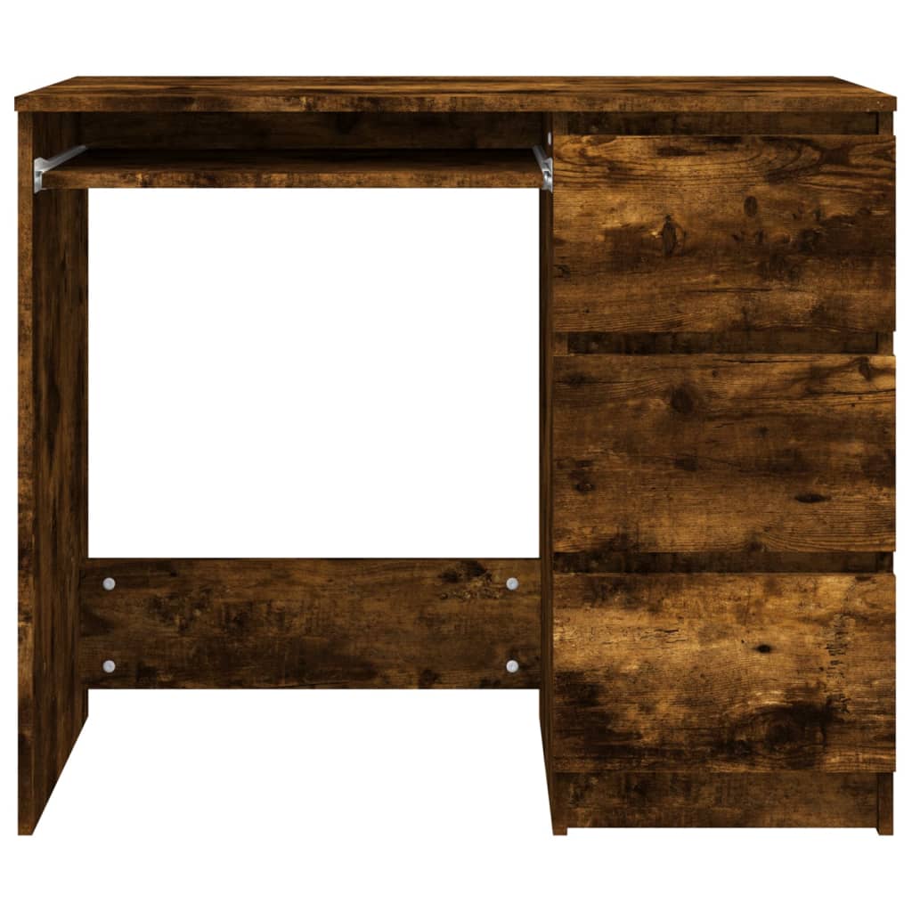 Bureau，Table de travail，Table d'étude Chêne fumé 90x45x76 cm Bois d'ingénierie CWV13582 - 5