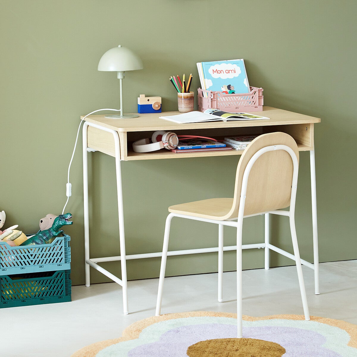 Bureau enfant, Marcus - Naturel/blanc - taille unique - 2