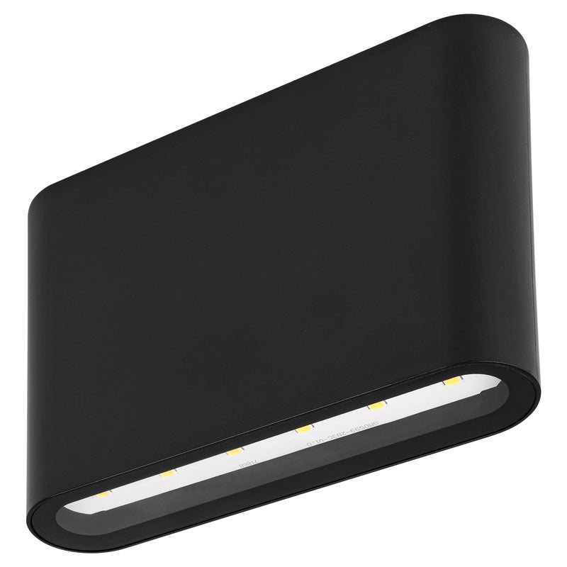 Lampa ścienna zewnętrzna LED Gantio 6W IP44 4000K neutralna biel kinkiet elewacyjny czarny MasterLED