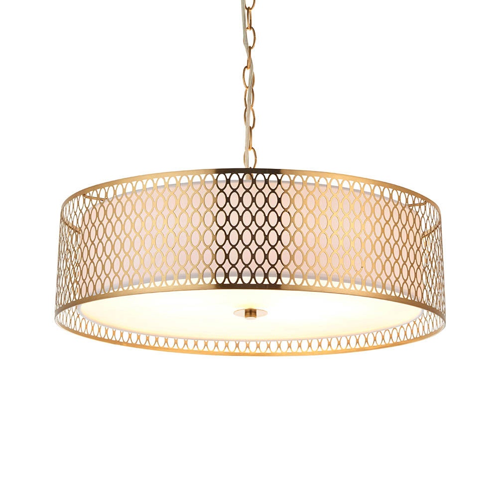 Lampa wisząca CORDERO złoto-biała 3xE27x20W metal wym:168,5x56x56cm IP20 Endon