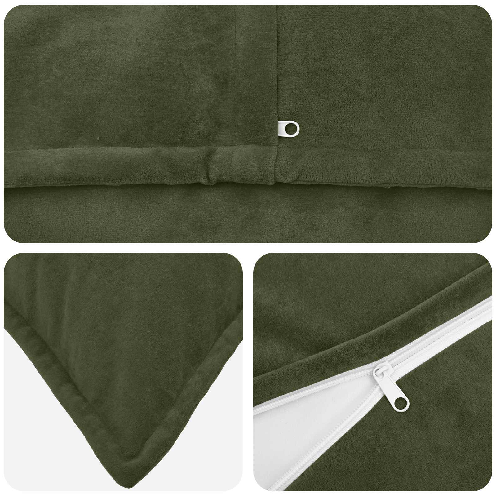 Housses de coussin 6 pcs, Couvre-coussin, canapé et lit, HOUTEN Vert 50 ...