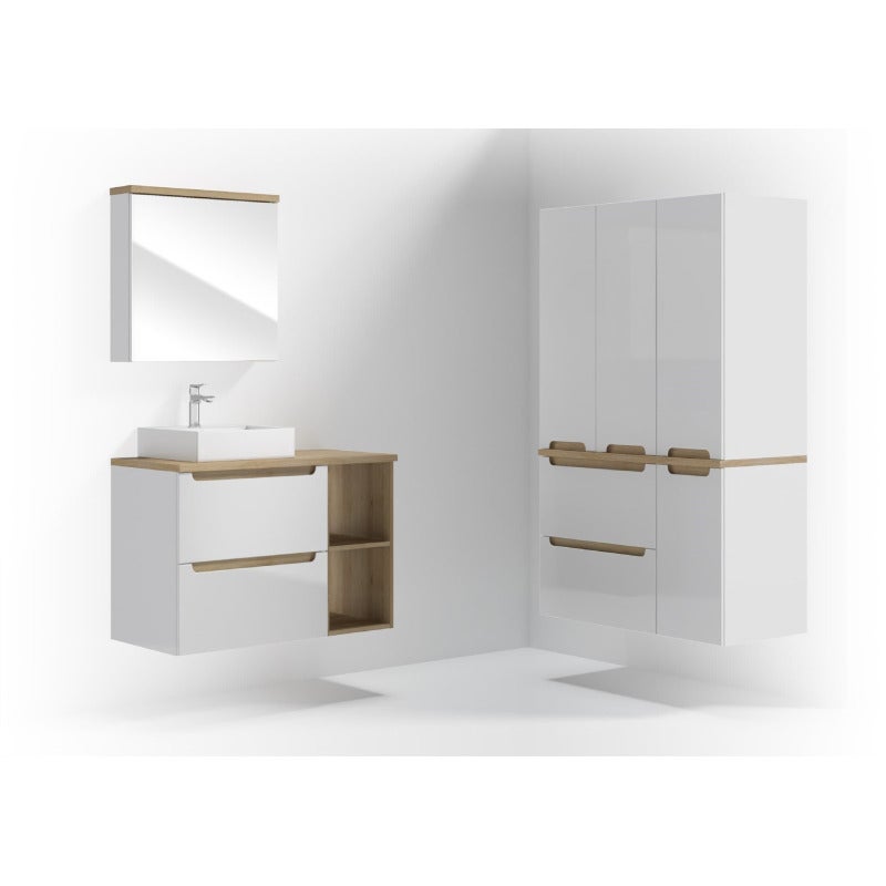 Armoire avec miroir Stilla 60x60 cm blanc (STILLAE06016) - 3