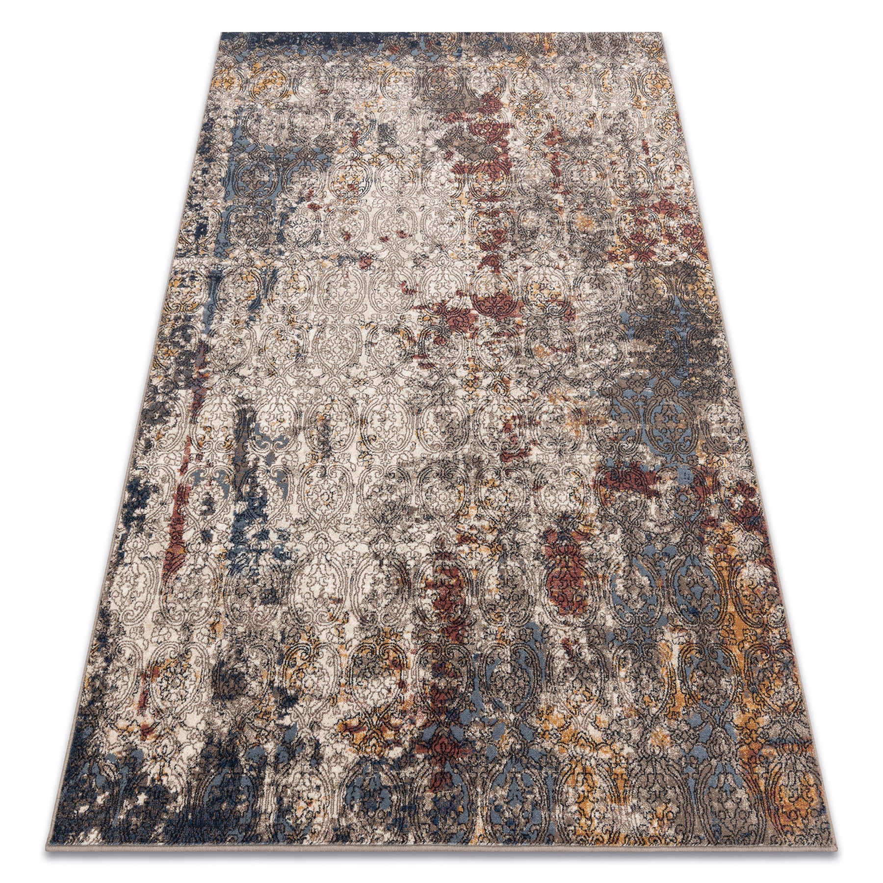 Dywan wełniany NAIN Ornament vintage 7700/51922 beż / granat / terakota 200x300 cm