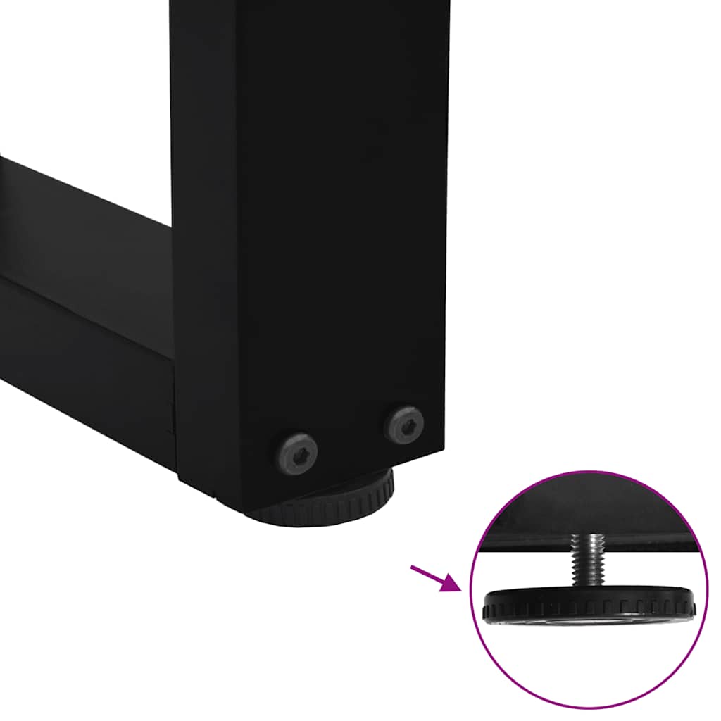 Pieds de table à manger en V 2 pièces Noir 80 x (72-73,3) cm Acier vidaXL - 9