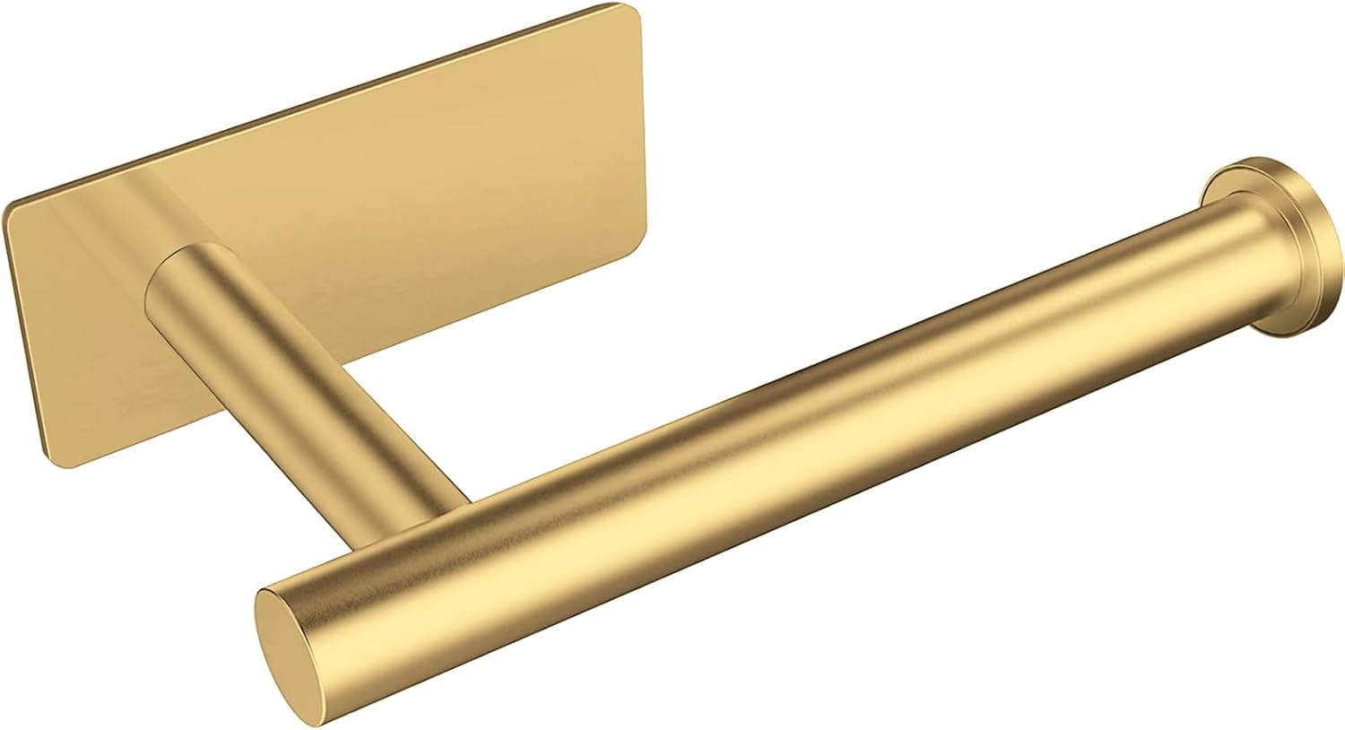 Uchwyt na papier toaletowy ze stali nierdzewnej, bez wiercenia, odpowiedni do łazienki i kuchni, złoty kwadrat