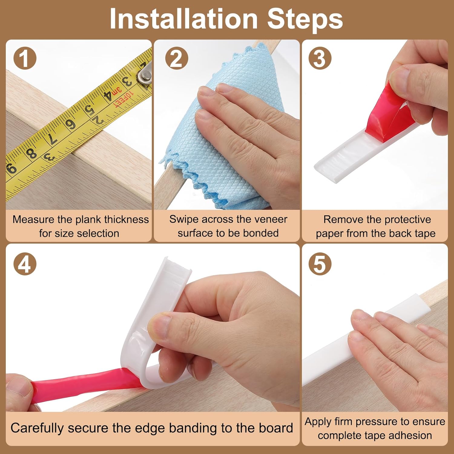 Striscia di protezione per bordi di mobili, clip interna bianca, 20 mm, 1 rotolo, 1 metro, nastro angolare anticollisione impermeabile. - 2