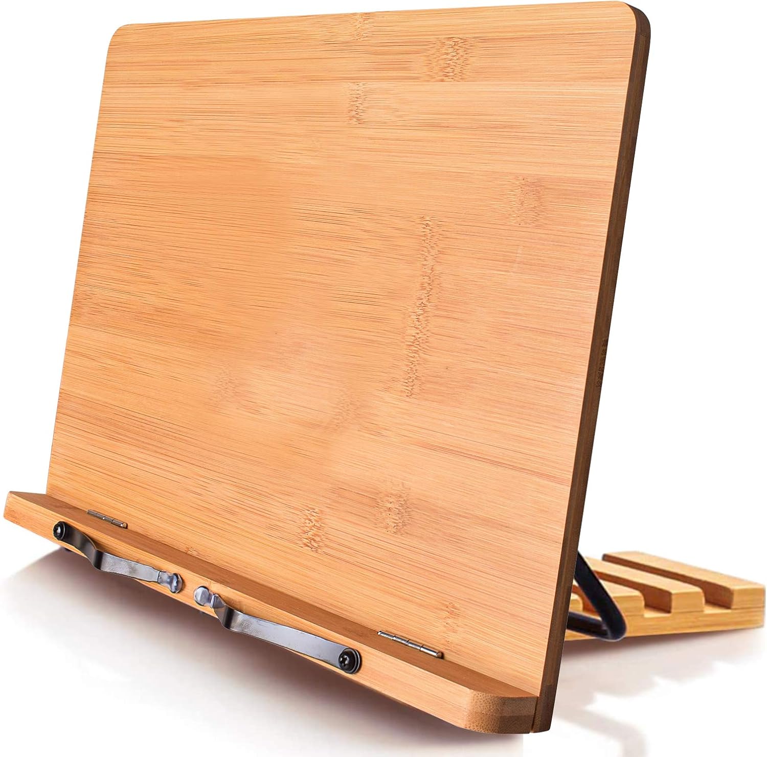 Atril Para Libros De Madera Con 16 Ángulos: Ideal Para Leer, Estudiar O Cocinar (Soporta Tablet Y Móvil)
