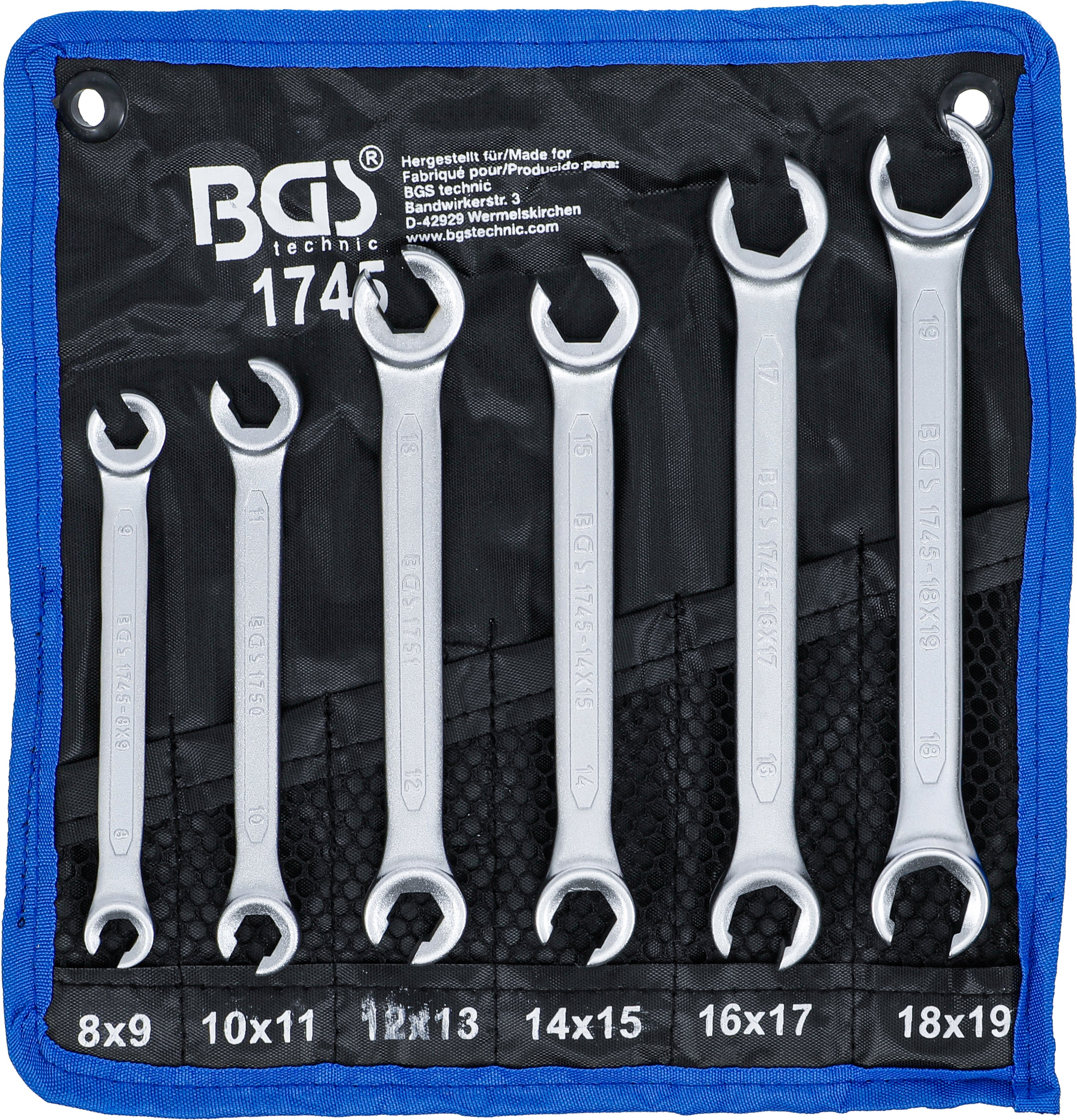 Zestaw kluczy otwartych BGS 6 szt. - 1745