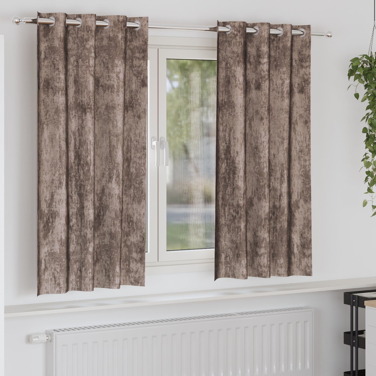 Zasłony z weluru 2 pcs Cappuccino 175 x 140 cm Aksamit vidaXL