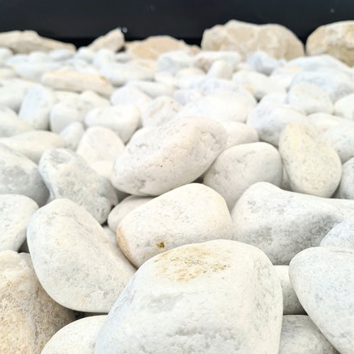 Sac +/- 20 kg Gravier blanc roulé 60/100 - 2