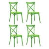 Sedia In Plastica Impilabile Per Giardino E Cucina, 4 Pezzi, Nero, Portata 150 Kg, Resistente Alle Intemperie - 3