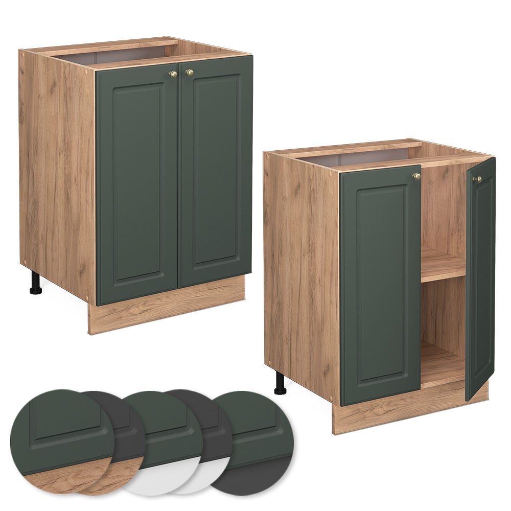 Vicco Meuble bas de cuisine Fame-Line, Vert Or Campagne, 60cm sans PT - 5