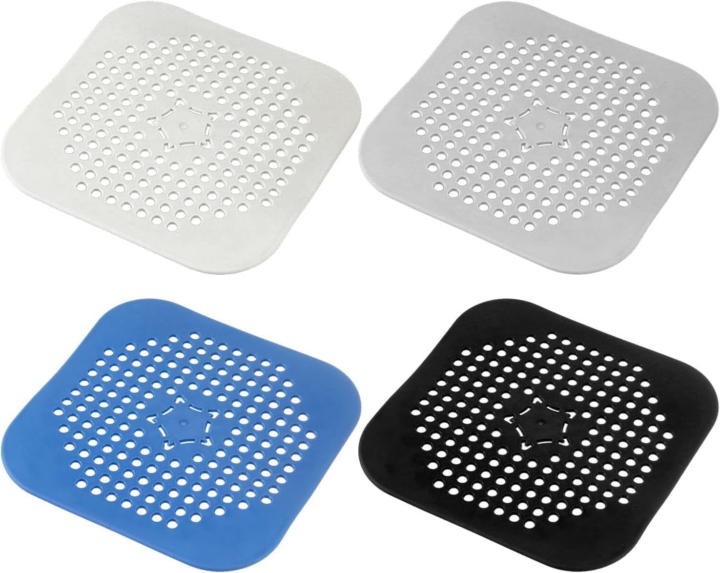 CSPARKV 4 Pièces De Couvercle De Drain De Sol En Silicone, Drain De Sol Portable, Crépine De