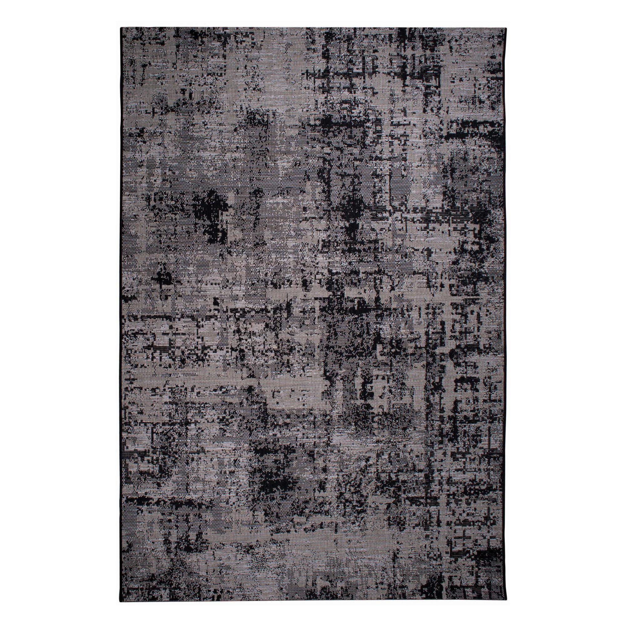 Alfombra de exterior catania 2 negro 160 x 230 cm negro 160 x 230 cm vivaraise