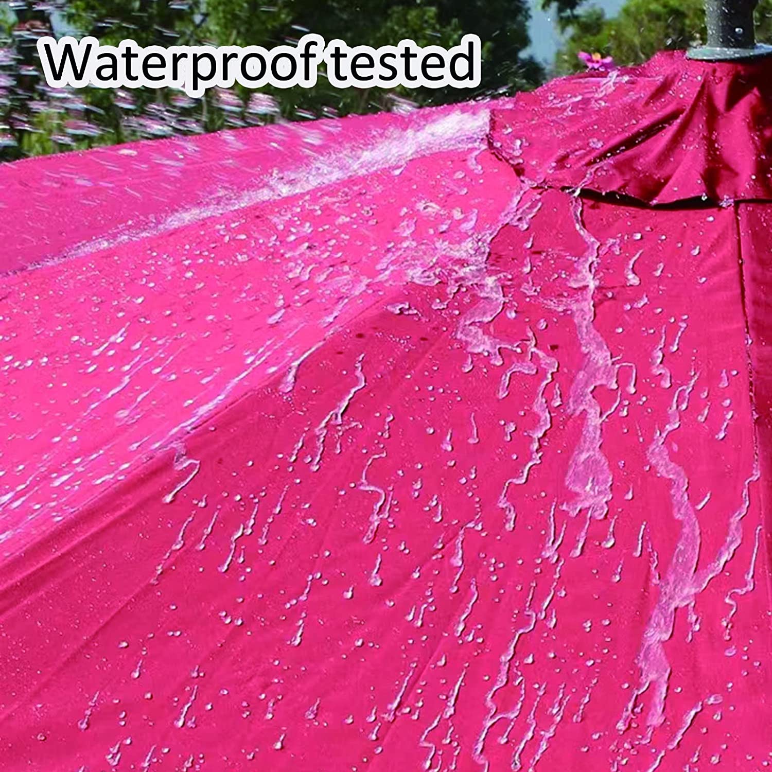 Toile De Rechange Pour Parasol D'extérieur Avec 8 Baleines, 3 M Housse De Rechange Pour Parasol, Anti-Ultraviolet ,Beige - 3