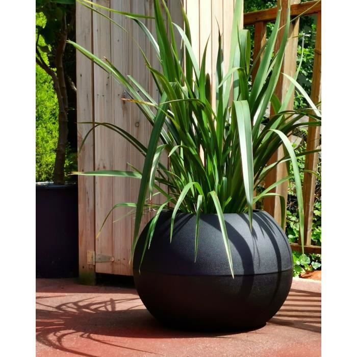 Pot de fleurs Boule - noir - Riviera - 4
