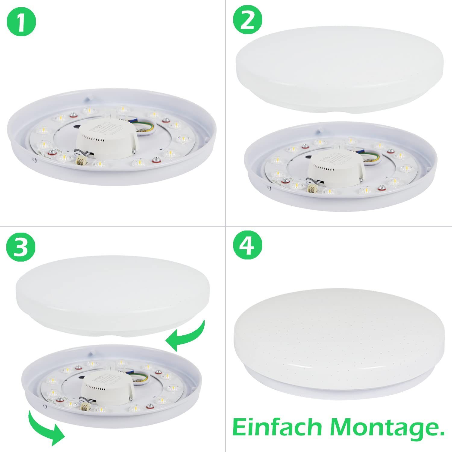 NETTLIFE Lampa sufitowa LED 21 cm 15 W Neutralna biała lampa do sypialni Okrągła gwiazda dekoracyjna do pokoju dziecięcego - 4