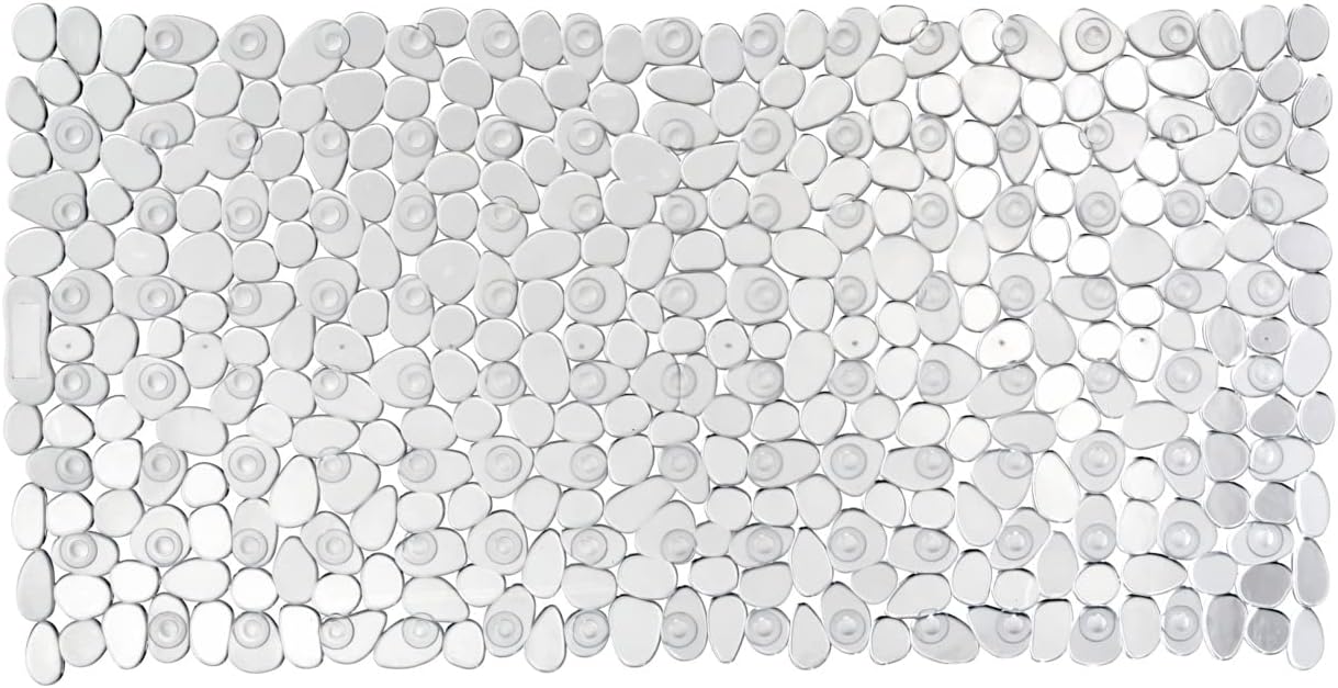 Mata łazienkowa Paradise, przezroczysta, antypoślizgowa, z przyssawkami, przezroczysta, antypoślizgowa mata łazienkowa w kształcie kamyków